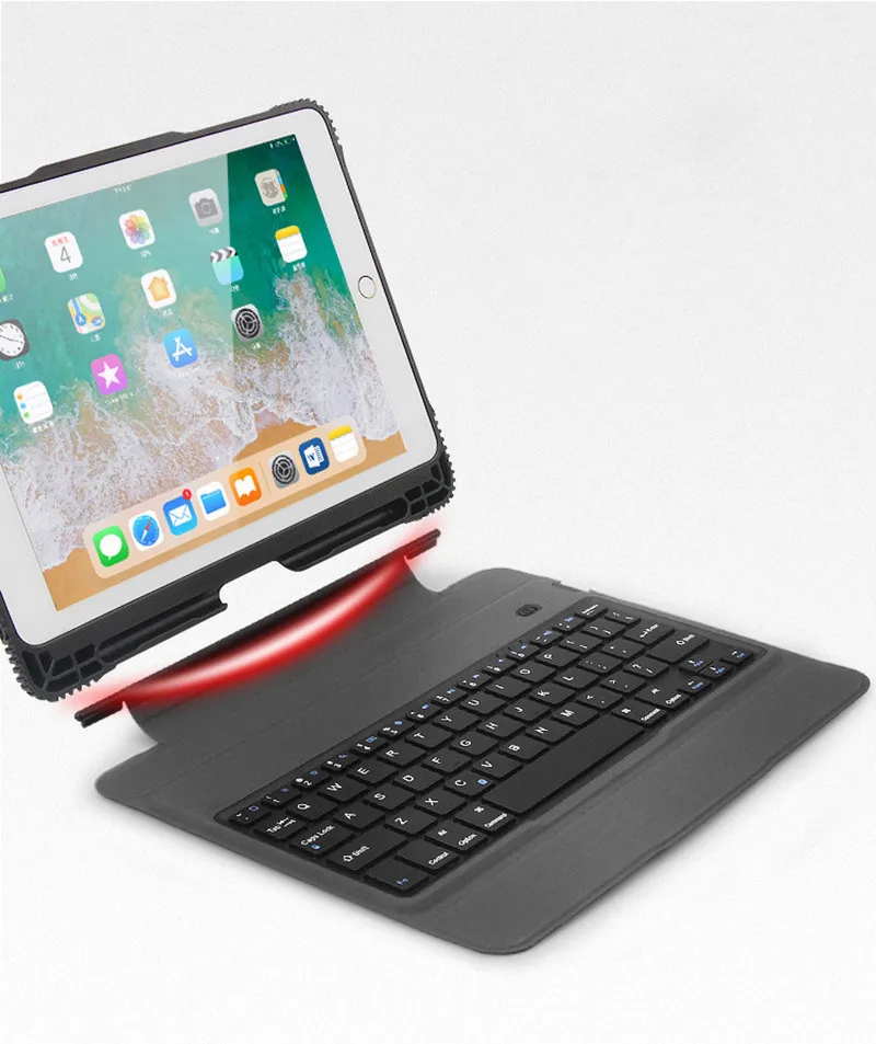 Чехол для IPad, беспроводная bluetooth-клавиатура с держателем для карандашей из искусственной кожи, смарт-откидная Подставка для Ipad, гаджет A1893 A1954 - Цвет: for ipad Pro10.5