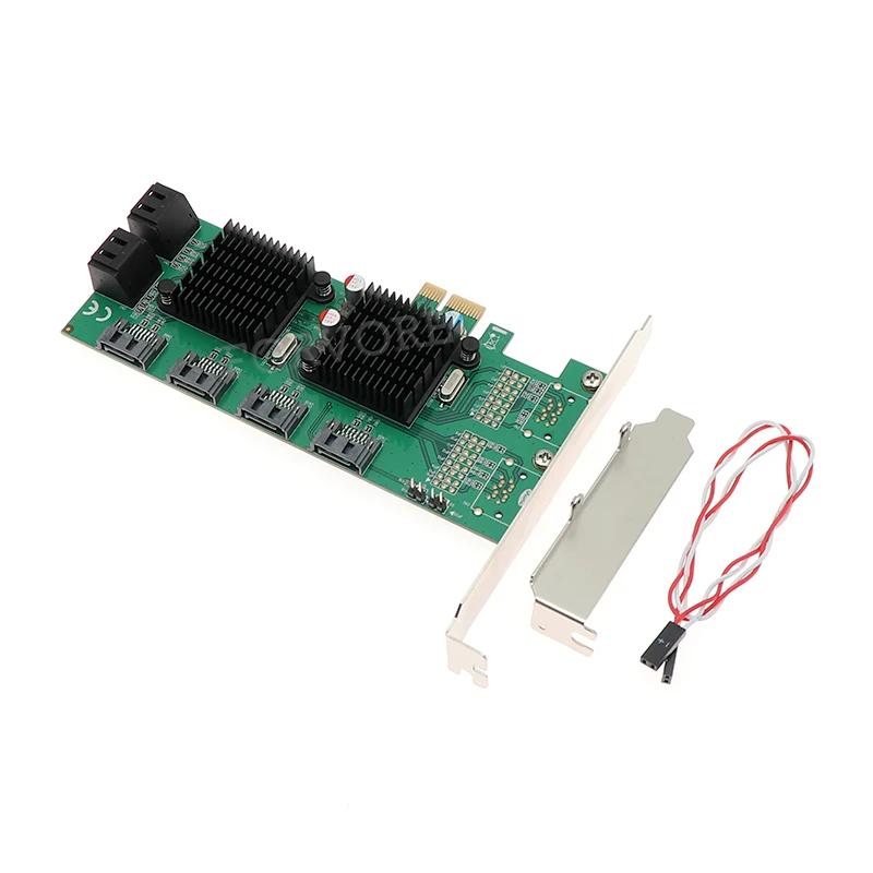 Карта расширения PCI E SATA3.0 8 портов SATA3 SATA III 6G Marvell двойной чип|Платы расширения| |