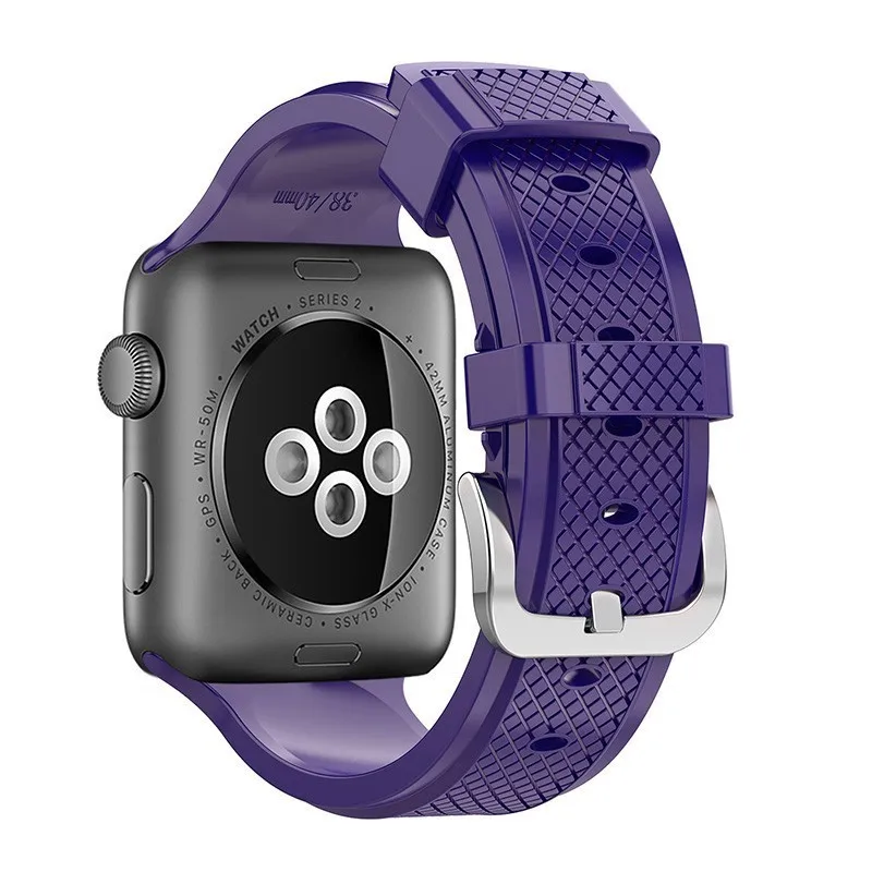 Blue Мягкий силиконовый ремешок для Apple Watch серии 4 3 iwatch полосы 42 мм 38 44 мм 40 мм ремень браслет умные часы аксессуары петля - Цвет ремешка: Blue