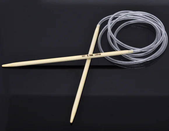 1 пара бамбук 120 см круговой Вязание иглы (по ТИХООКЕАНСКОМУ летнему времени США