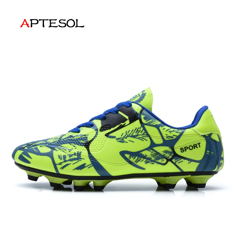 APTESOL Brand New Men's Outdoor Cleats Rubber Sole Soccer Shoes Men Boys Kids FG Boots Children Training Football | Спорт и