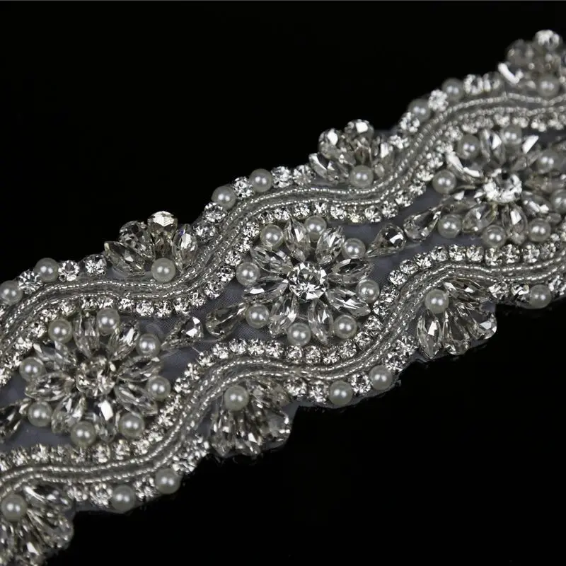 11 &quotхрустальные стразы жемчужная Свадебная аппликация отделка для свадебных