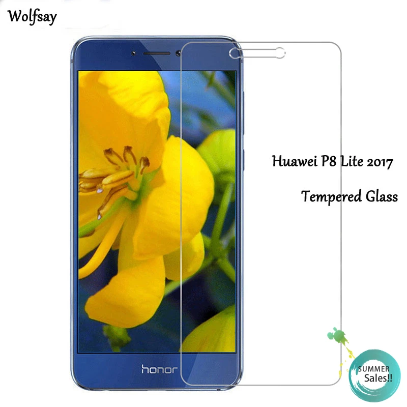 2 шт. Защитное стекло для Huawei P8 Lite 2017 закаленное Защитная пленка телефона Honor 8