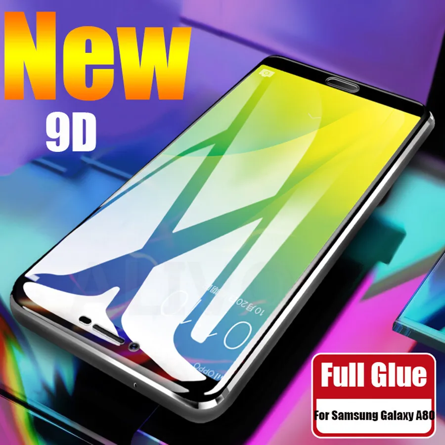 9D закаленное стекло премиум класса для Samsung Galaxy A80 A90 A40 A70 защитное A2 Core полное