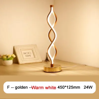 F warm white--golden Настольный светильник с защитой глаз, прикроватный светильник для спальни, Настольный светильник для гостиной, кабинета, спальни, светильник, светодиодный - Цвет абажура: F warm white--golden