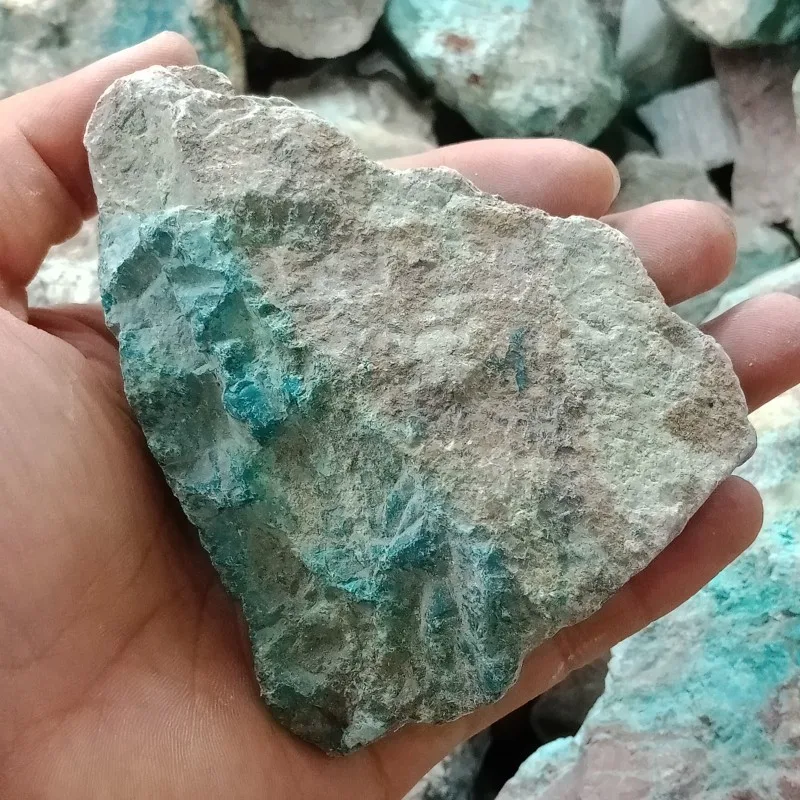 DHXYZB 100-500 г натуральный хризокол камень Сырье Драгоценный Камень Рок Кварц Кристалл шероховатый минеральный с лечебным действием, образцы Малахит домашний декор