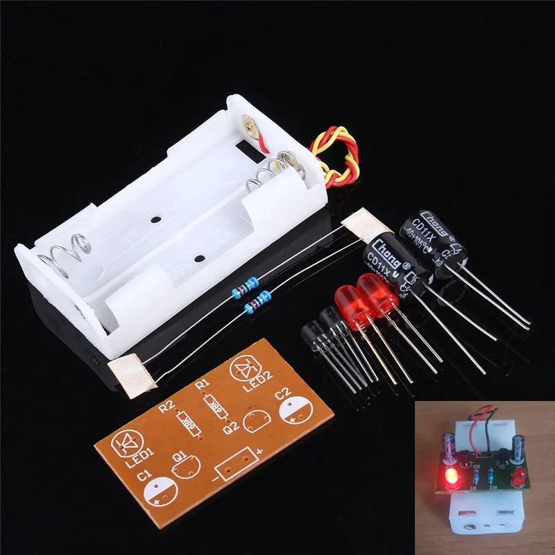 DIY электронная вспышка Elektronik Devreler мультивибратор светодиодная мигающая схема
