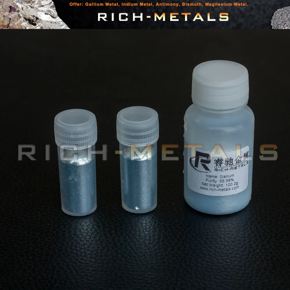 

Gallium Metal 99.99% Pure 1000 Grams, Liquid Gallium Element 31
