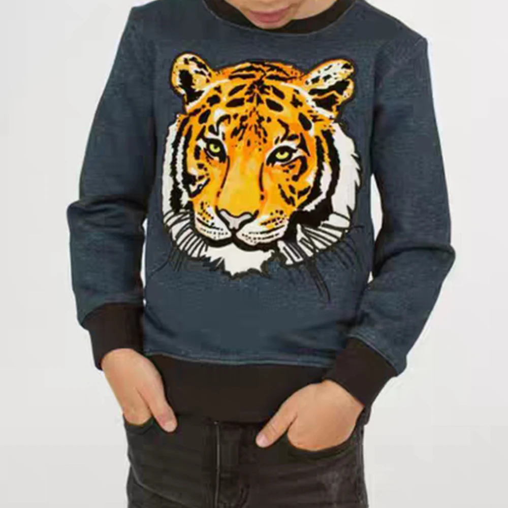 1 шт. большой тигр ткань патч Вышивка пришить патчи для одежды DIY украшения