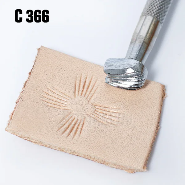 C366 ZONESUN ручной работы DIY воловья Резьба Инструменты печати кожа цветочный узор ремесло выгравировать тиснение плесень Ремесло - Цвет: C366