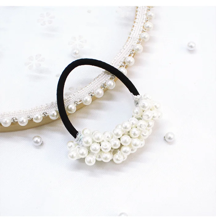 style 2 white Новая мода, жемчужные бусинки, эластичные резинки для женщин и девушек, милая резинка для волос, Ювелирное Украшение под прическу "конский хвост", головные аксессуары для волос - Цвет: style 2 white