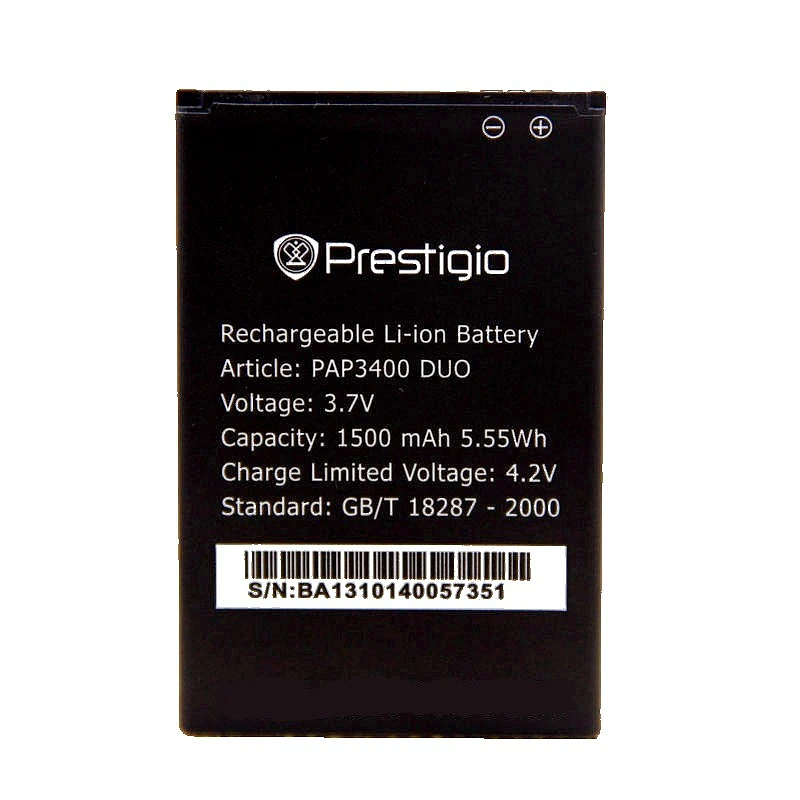 PAP3400 DUO 3400 1500mah High Quality Mobile Phone Replacement Li-ion Battery for Prestigio MultiPhone | Мобильные телефоны и
