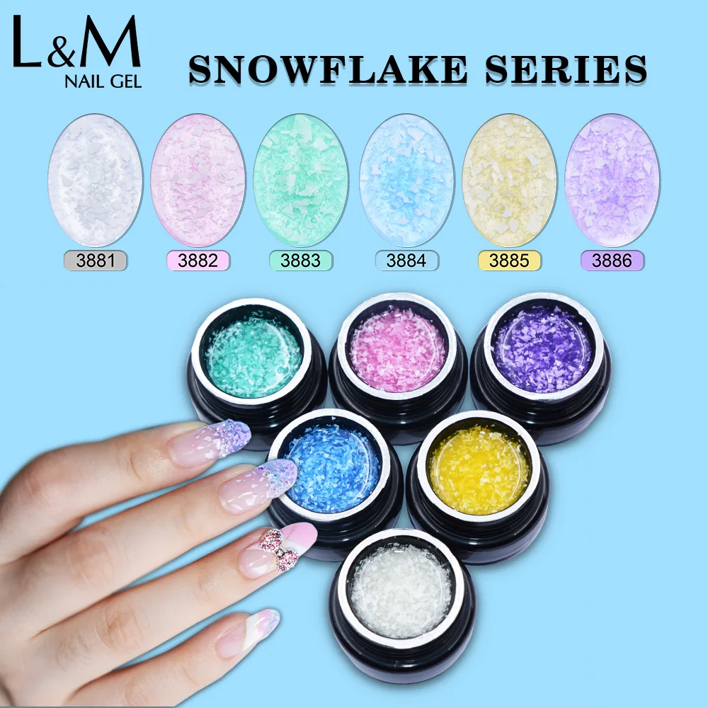 1 шт. летний Гель лак со снежинками ice scream Snow Sakura для ногтей УФ светодиодный