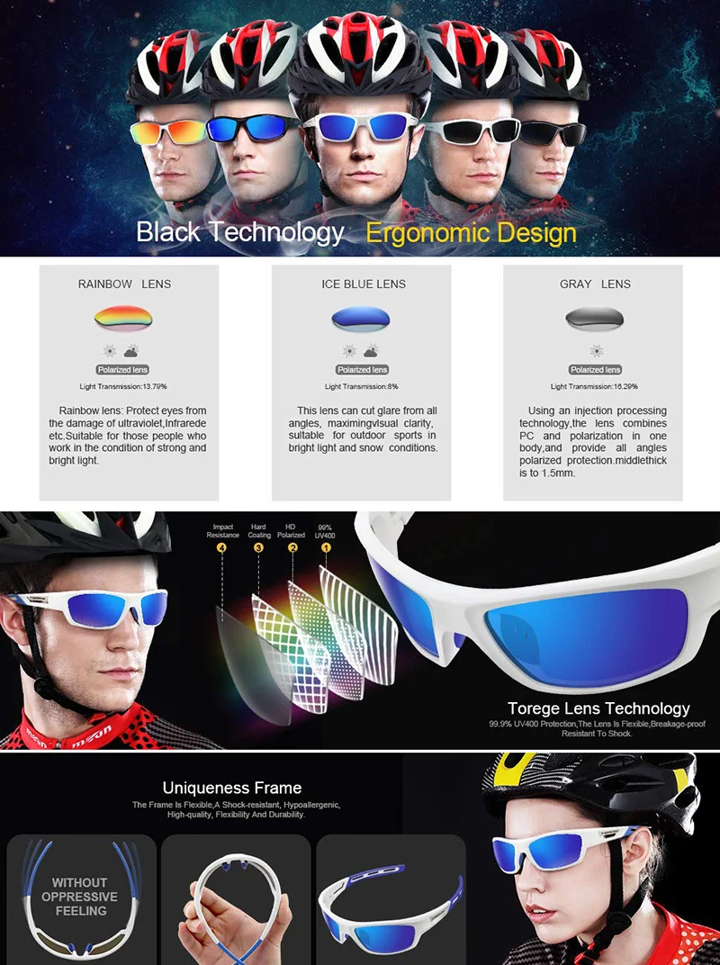 New Fashion Polarized Sunglasses for Men Women Male Driving Fishing Baseball Glasses TR90 Polarised Goggles UV400 Eyewear