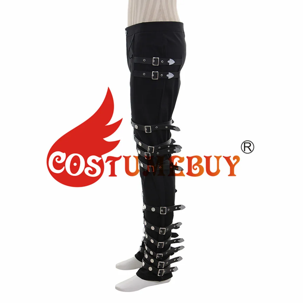 CostumeBuy Майкл Джексон представление стимпанк черные брюки MJ классические BAD брюки костюм L920