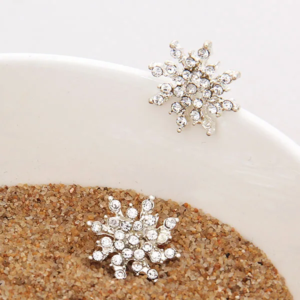 Модные женские Кристаллы Стразы Снежинка звезда свадебные изысканные ювелирные