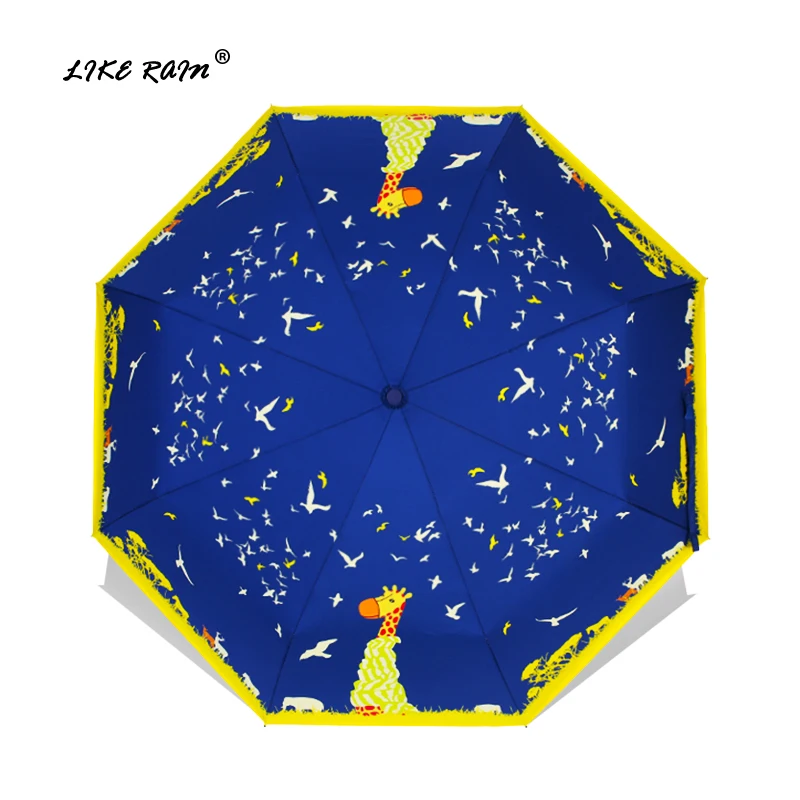 Как дождь бренд женщин Автоматический Зонт Творческий мультфильм Зонты для
