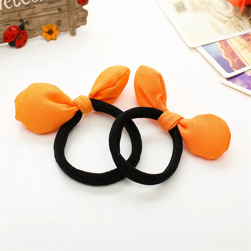 2pcs Rabbit Ears Hair Band Children Kids Accessories Scrunchies Elastic Bands for Women Girl Kid Rubber Rope | Детская одежда и