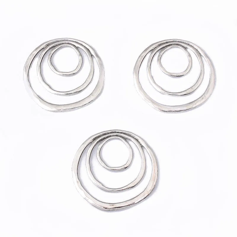 Круглые Подвески соединители для ожерелья браслета ювелирных изделий фурнитура