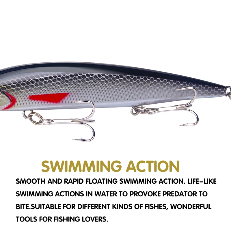 SEAPESCA Рыболовная Приманка Minnow 14 см 18 3 г жесткая Crankbait с рыболовными крючками