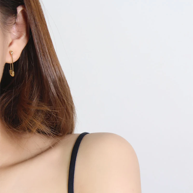 2020 новые минималистичные серьги гвоздики в стиле унисекс золотого и серебряного