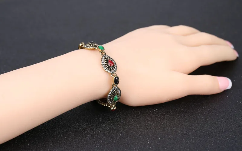 2015 модный полимерный Браслет из Индии для женщин золотые белые кристаллы