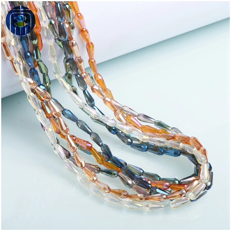 JuleeCrystal 4x10 мм Висячие бусины 70 шт. Новое поступление капли воды, стекло бусины для самостоятельного изготовления ювелирных изделий