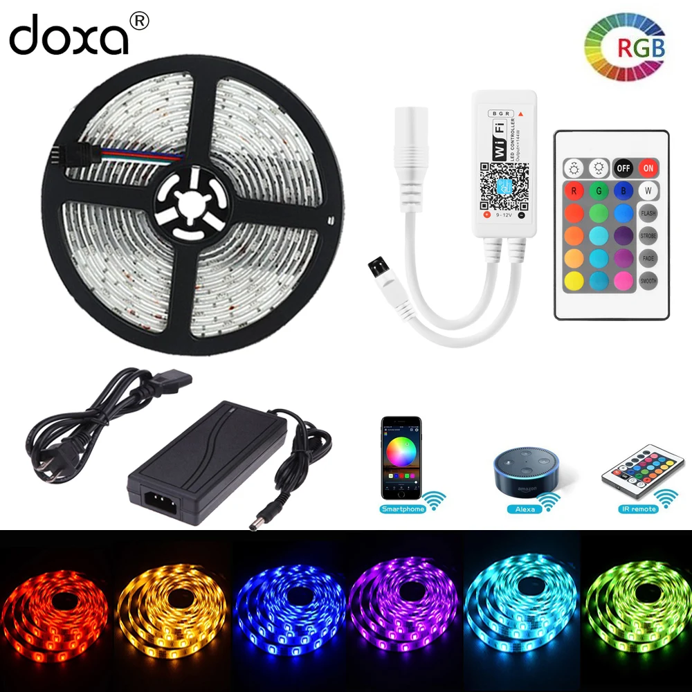 BLYN WI-FI Светодиодные ленты 5050 RGBW RGB диода света Водонепроницаемый IP65 5 м канат +