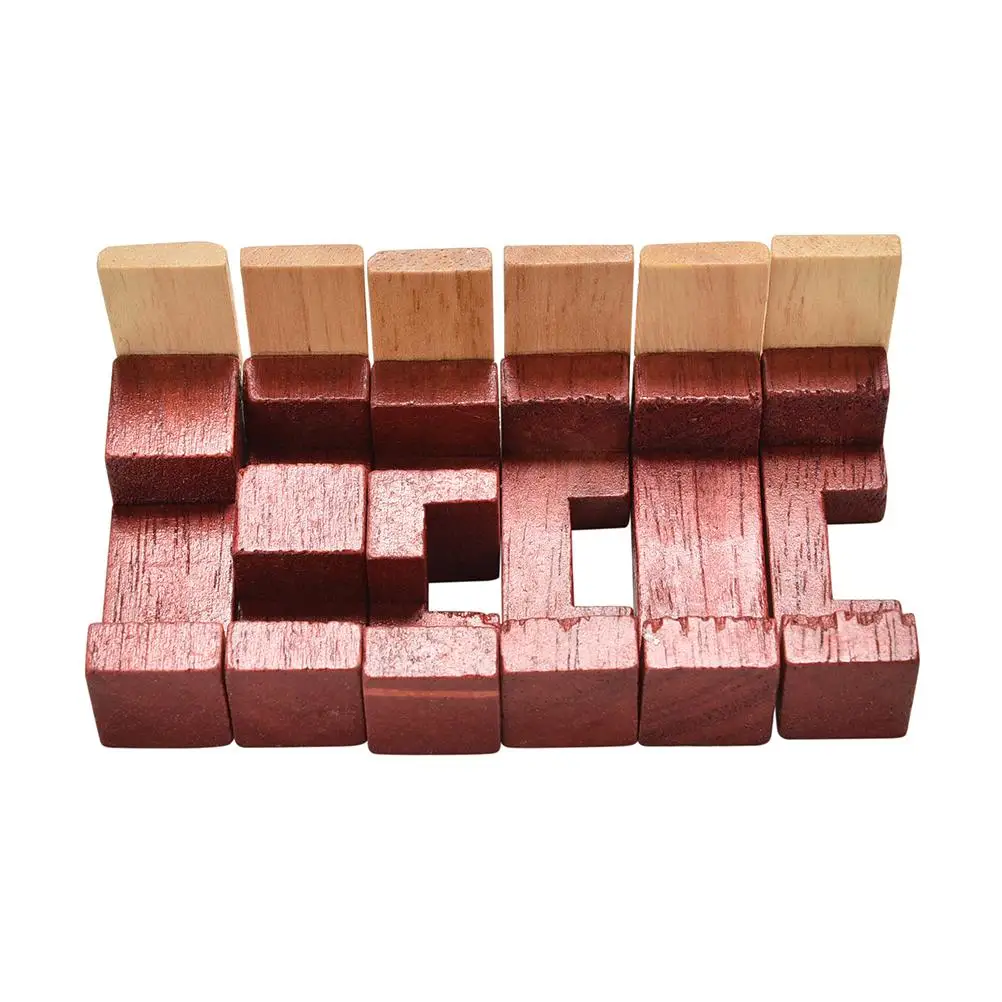 Деревянные пазлы Kongming Luban развивающие игрушки для взрослых 6 палочек|toy puzzle|wooden brain
