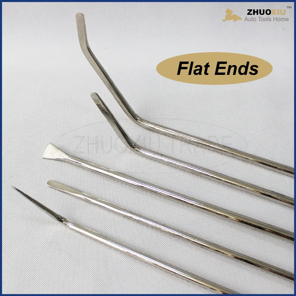 Авто PDR Paintless набор прутков с Градом плоский конец инструменты для ремонта вмятин