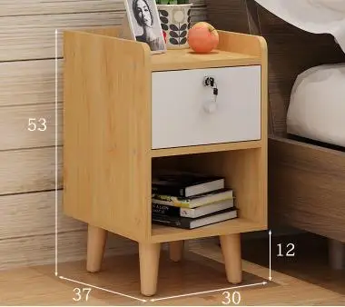 Louis Fashion Nightstands Bedside Cabinets Solid Wood Legs Nordic Minimalist Modern Multifunctional Storage Cabinet Simple - Цвет: G10