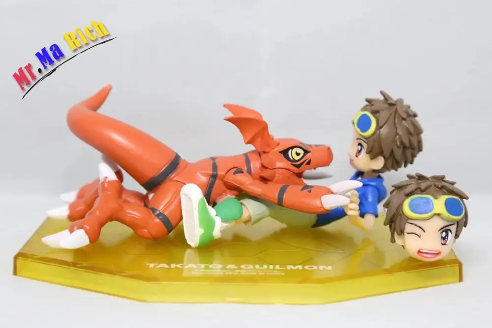 Аниме Фигурка 10 см Digimon Guilmon & матсуда такато ПВХ фигурка Коллекционная модель