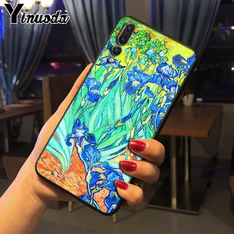 Yinuoda Ван Гог Картина маслом умный чехол черный мягкий для телефона huawei p20 pro p20lite