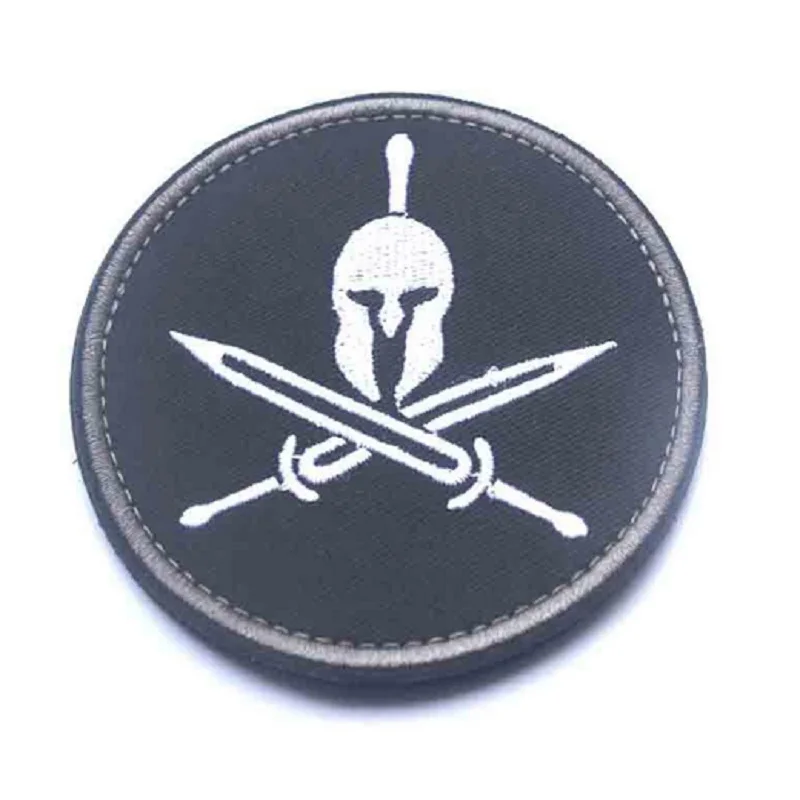 

3D Embroidery Patches Armband Loop And Hook Helm Of Sparta Patch Embroidery Patches Armband Badges Cloth Patch
