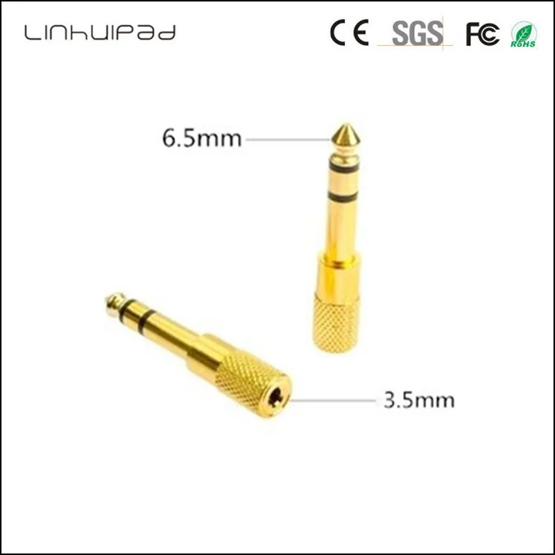 Linhuipad J-1 6 35 мм (1/4 дюйма) от мужчины до 3 5 (1/8 Женский золотое покрытие | Электроника