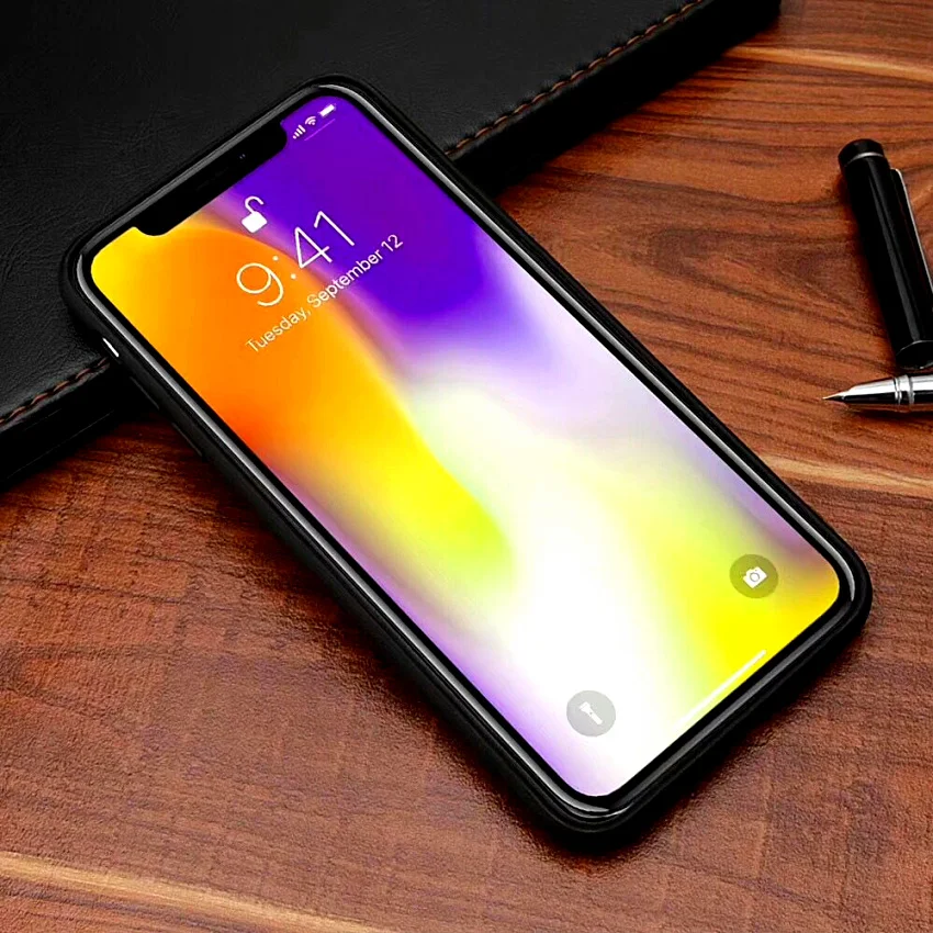 Роскошный деловой Ультратонкий чехол для телефона iPhone X XR XS MAX чехлы из