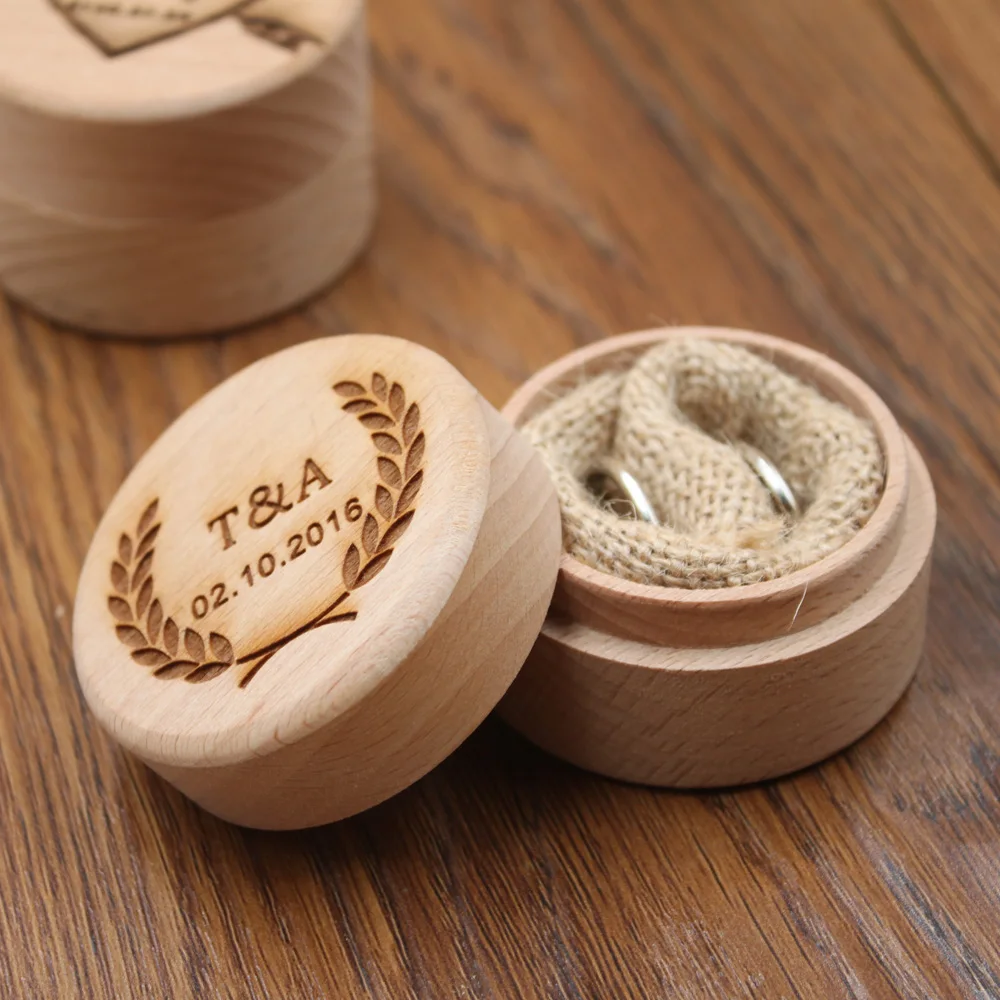 Индивидуальная коробка для кольца свадьбы на День Валентина обручальное кольцо