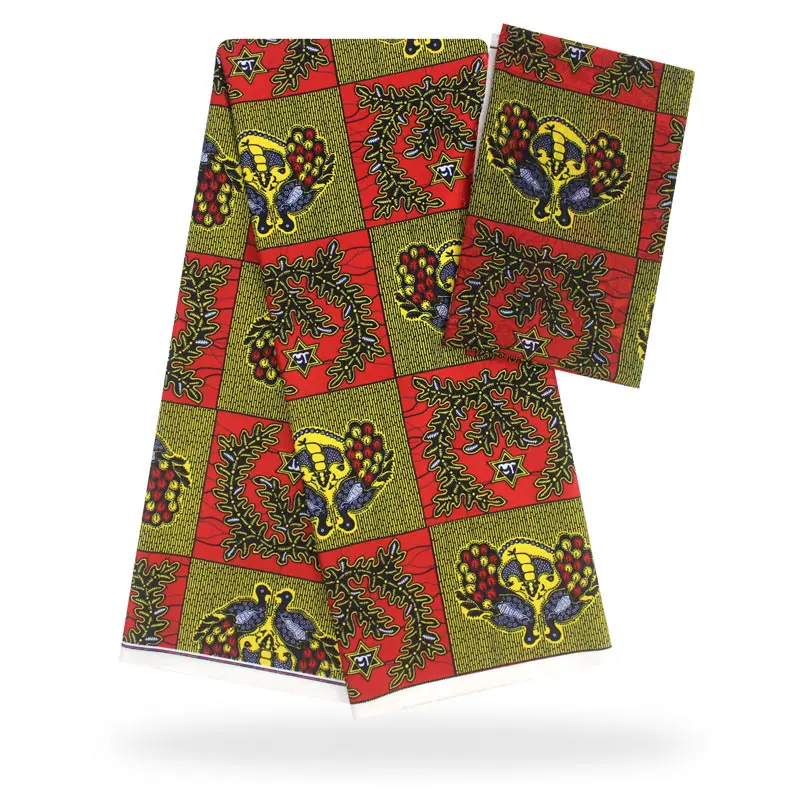 New Design 2 Piece/Set 4 Yards African wax Ankara Prints Modell Material & Silk Fabric For Women's Dress! YF6193 | Дом и сад