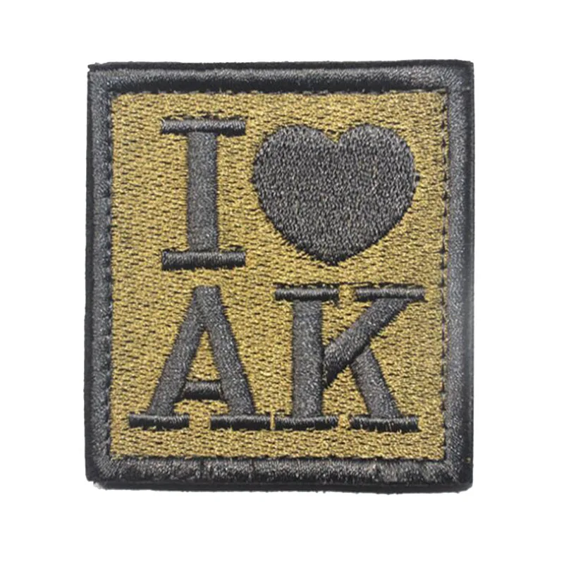 С надписью I Love Ak 3D Вышивка Чехол для телефона на руку военные тактические спецназ