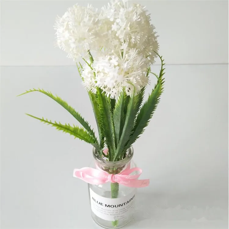 10 P поддельные Daffodil мяч(3 головки/связка) 11,4" Длина Моделирование Пластиковые нарциссы для дома Свадебные Декоративные искусственные цветы
