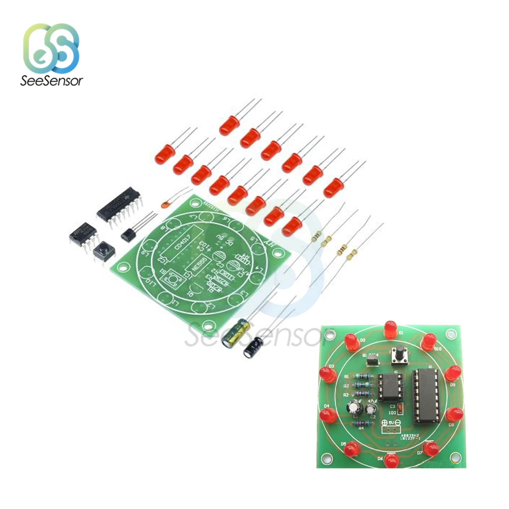 Поворотный Набор Lucky для творчества CD4017 NE555 самостоятельная сборка наборы