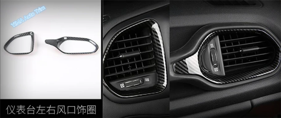 

Lapetus Auto Styling Side Air Conditioning AC Outlet Vent Cover Trim 2 Pcs For Jeep Renegade 2015 - 2020 Carbon Fiber Color ABS