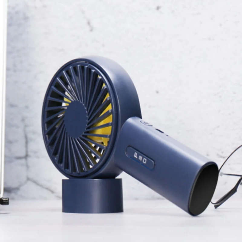 Handheld USB Fan Cooler 3 Speed Adjustable Mini Rechargeable Handy Small Desk Desktop Cooling Birthday Gift | Дом и сад