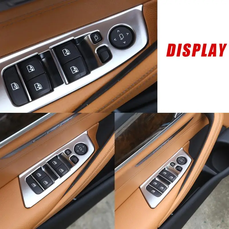 Кнопка переключателя окна автомобиля 4 шт. Накладка для BMW 5 series G30 2017 2018 аксессуары