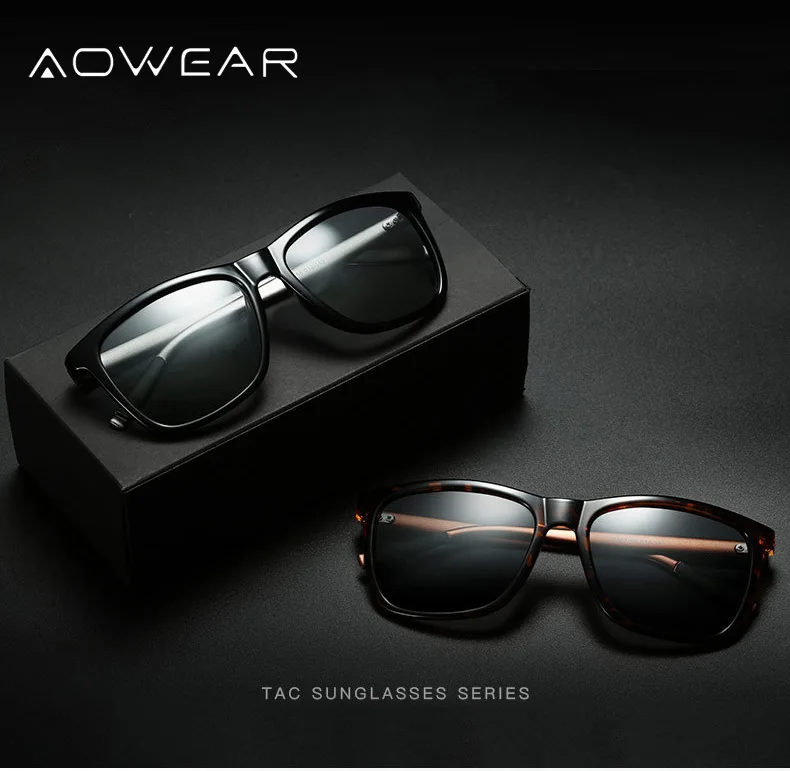 AOWEAR Хамелеон квадратные очки женские поляризованные HD фотохромные солнцезащитные очки для вождения Винтажные Солнцезащитные очки для мужчин и женщин