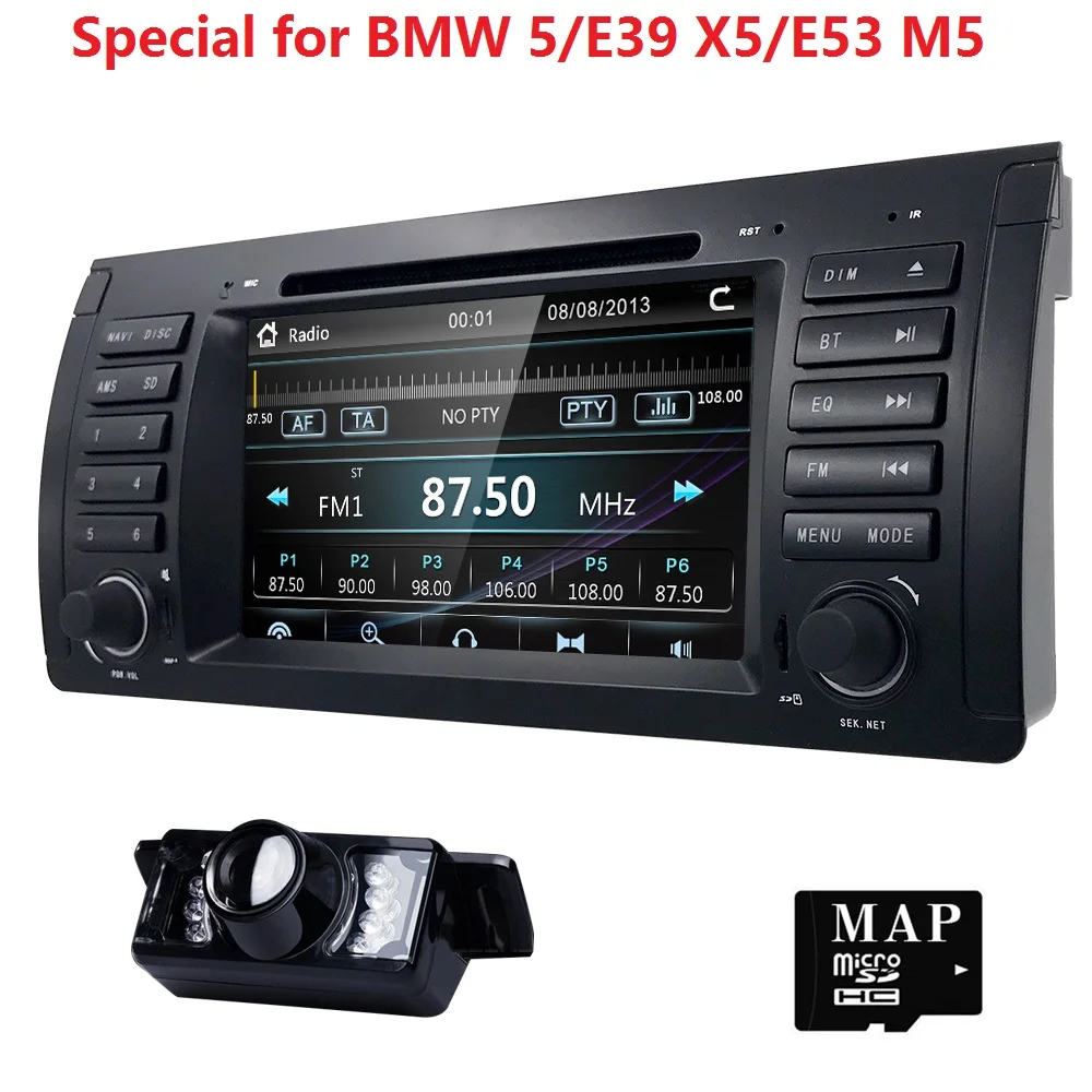 7 Inch Car DVD player For BMW E39 E53 X5 Canbus Capacitive Screen Radio GPS Navigation Bluetooth 1080P USB DAB+SWC RDS DTV Map | Автомобили