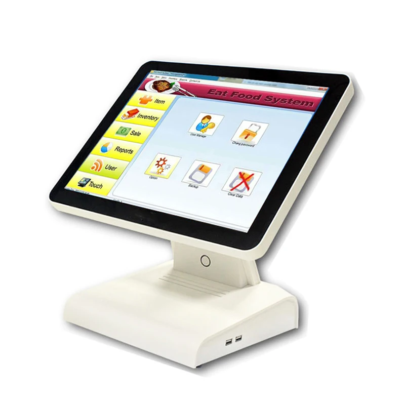 Недорогой 15-дюймовый все в одном сенсорный экран Pos Pc кассовый аппарат терминал