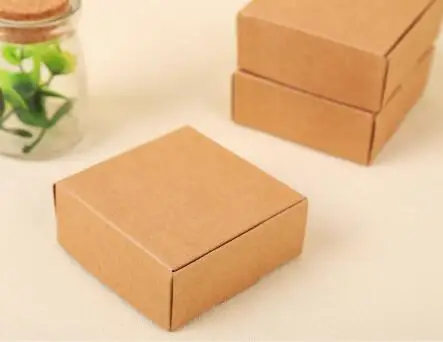 

100pcs Kraft paper gift packaging box custom carton cardboard box handmade soap Jewelry Candy packages paper box small