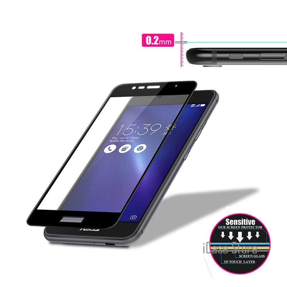 3 Max ZC520TL 5 2 дюймов Чехол 9H полное покрытие закаленное стекло для Asus Zenfone X008D