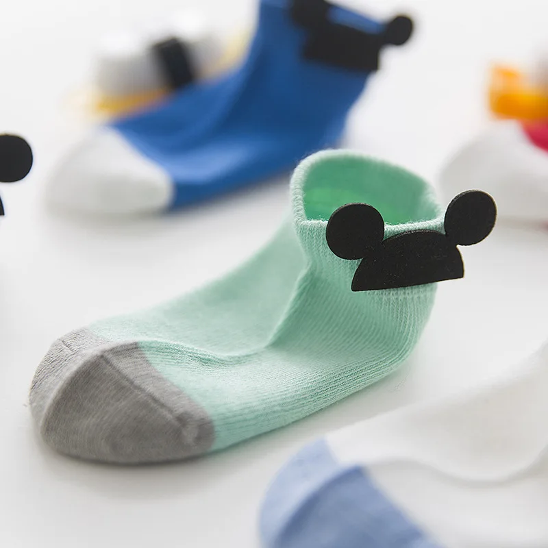 5 пар/партия Новинка 2017 года хлопковые носки с картинками большие и маленькие